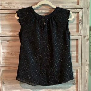 Black top with sparkly dots